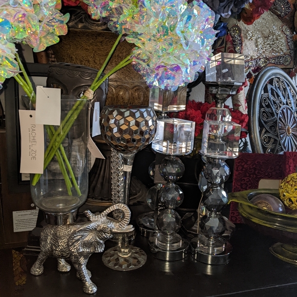 Crystal candle holders set - Picture 2 of 4